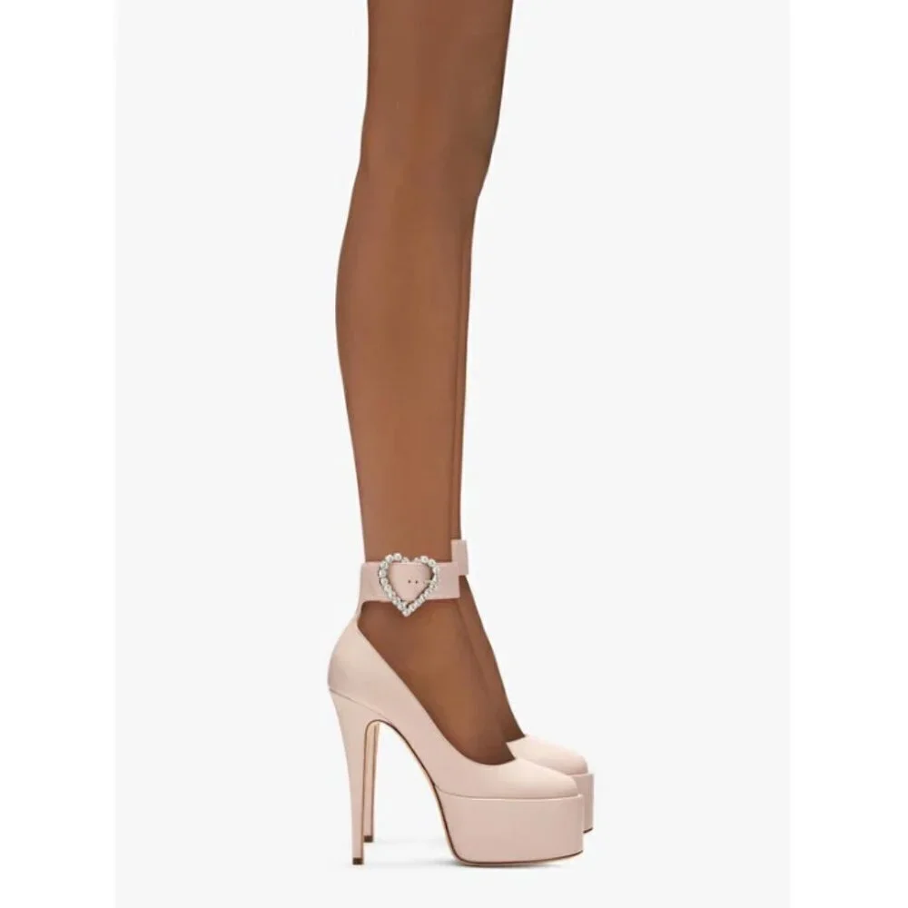 Paris Texas NANCY LOVE Desert Rose Nappa Leather Platform Pumps Shoes Size: 8.5 - Picture 6 of 8